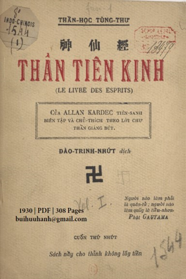 Thần Tiên Kinh Quyển 1 (NXB Đức Lưu Phương 1930) - Allan Kardec, 308 Trang