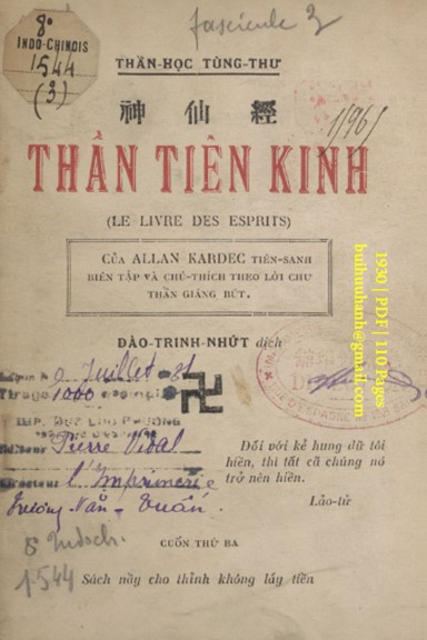 Thần Tiên Kinh Quyển 3 (NXB Đức Lưu Phương 1930) - Allan Kardec, 110 Trang