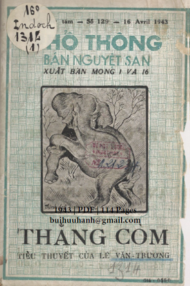 Thằng Còm Quyển 1 (NXB Tân Dân 1943) - Lê Văn Trương, 114 Trang