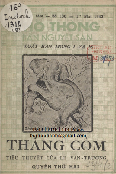 Thằng Còm Quyển 2 (NXB Tân Dân 1943) - Lê Văn Trương, 114 Trang