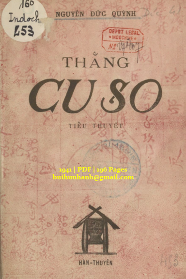 Thằng Cu So (NXB Hàn Thuyên 1941) - Nguyễn Đức Quỳnh, 196 Trang