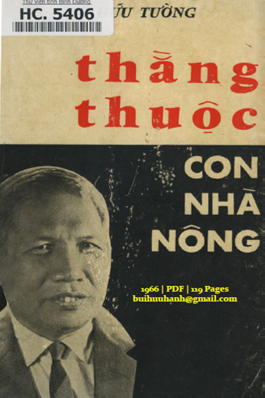 Thằng Thuộc Con Nhà Nông (NXB An Tiêm 1966) - Hồ Hữu Tường, 119 Trang