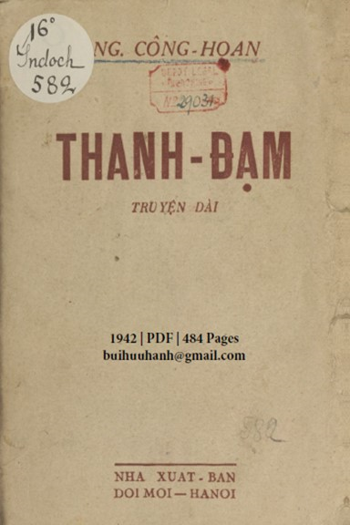 Thanh Đạm (NXB Đời Mới 1942) - Nguyễn Công Hoan, 484 Trang