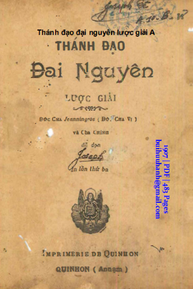Thánh Đạo Đại Nguyên Lược Giải (NXB Qui Nhơn 1907) - Joseph Jeanningros, 483 Trang