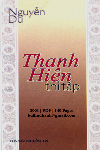 Thanh Hiên Thi Tập (NXB Đồng Nai 2001) - Nguyễn Du, 149 Trang