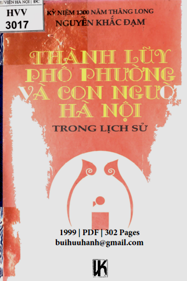 Thành Lũy Phố Phường Và Con Người Hà Nội Trong Lịch Sử (NXB Văn Hóa Thông Tin 1999) -Nguyễn Khắc Đạm