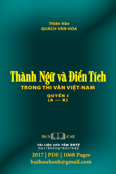Thành Ngữ Và Điển Tích Trong Thi Văn Việt Nam Quyển 1 (NXB Tầm Nguyên 2017) - Quách Văn Hòa