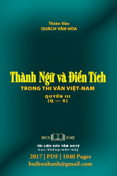 Thành Ngữ Và Điển Tích Trong Thi Văn Việt Nam Quyển 3 (NXB Tầm Nguyên 2017) - Quách Văn Hòa