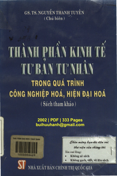 Thành Phần Kinh Tế Tư Bản Tư Nhân Trong Quá Trình Công Nghiệp Hóa, Hiện Đại Hóa - Nguyễn Thanh Tuyền