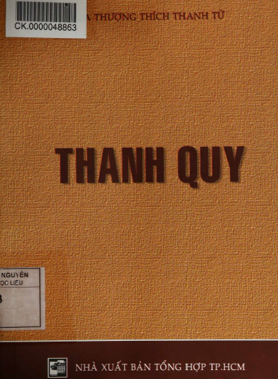 Thanh Quy (NXB Tổng Hợp 2010) - Thích Thanh Từ, 122 Trang