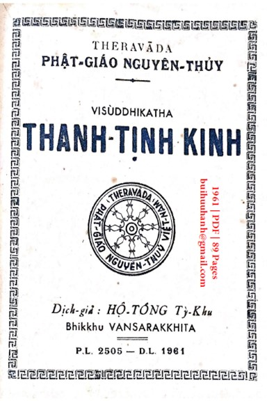 Thanh Tịnh Kinh (NXB Hạnh Phúc 1961) - Vansarakkhita Bhikkhu, 89 Trang