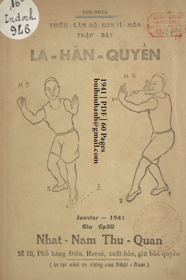 Thập Bát La Hán Quyền (NXB Nhật Nam 1941) - Sơn Nhân, 60 Trang