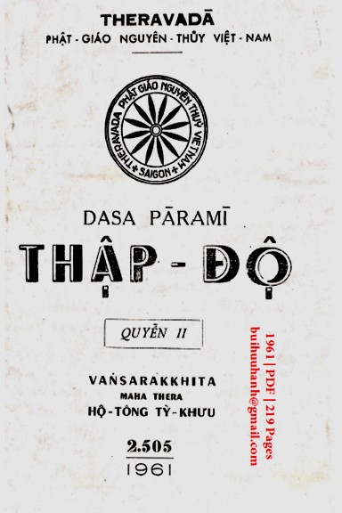Thập Độ Quyển 2 (NXB Hạnh Phúc 1961) - Vansarakkhita Bhikkhu, 219 Trang