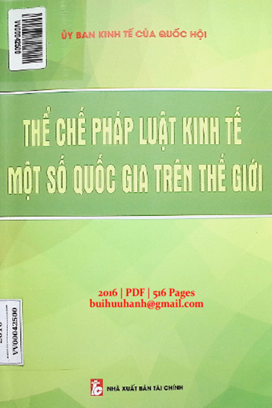 Thể Chế Pháp Luật Kinh Tế Một Số Quốc Gia Trên Thế Giới (NXB Tài Chính 2016) - Trần Văn Giàu