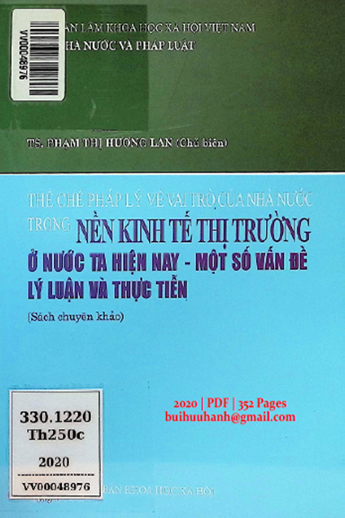 Thể Chế Pháp Lý Về Vai Trò Của Nhà Nước Trong Nền Kinh Tế Thị Trường Ở Nước Ta Hiện Nay