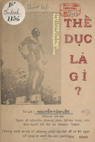 Thể Dục Là Gì (NXB Khoa Học 1941) - Nguyễn Tấn Lộc, 70 Trang