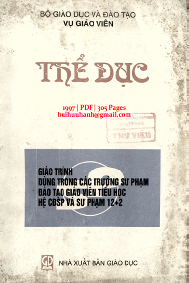 Thể Dục Và Phương Pháp Dạy Học (NXB Giáo Dục 1997) - Đặng Đức Thao, 305 Trang