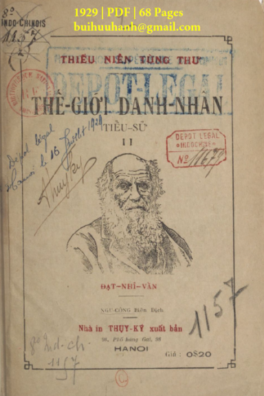 Thế Giới Danh Nhân Tiểu Sử Quyển 2 (NXB Thụy Ký 1929) - Ngu Công, 68 Trang