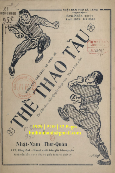 Thể Thao Tầu Quyển 1 (NXB Nhật Nam 1929) - Sơn Nhân, 32 Trang