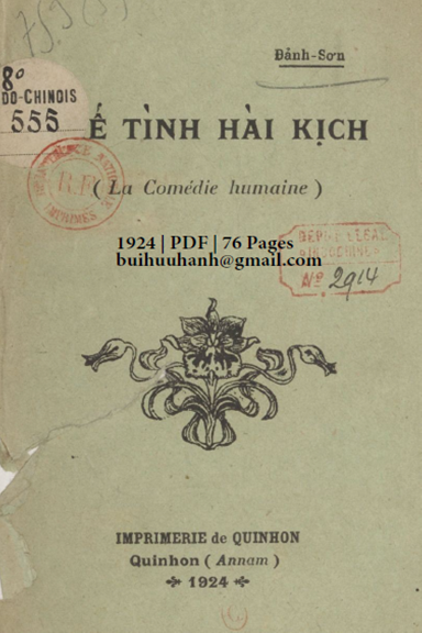 Thế Tình Hài Kịch (NXB Qui Nhơn 1924) - Đảnh Sơn, 76 Trang
