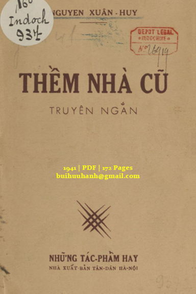 Thềm Nhà Cũ (NXB Tân Dân 1941) - Nguyễn Xuân Huy, 172 Trang