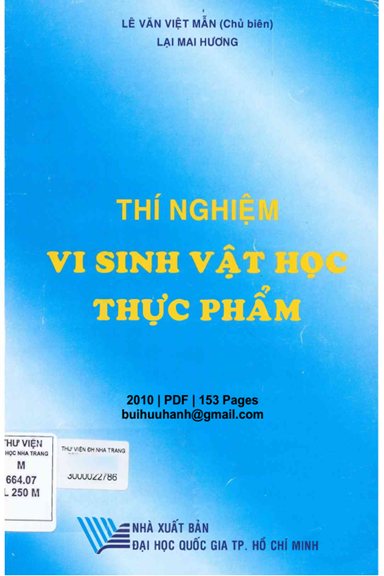 Thí Nghiệm Vi Sinh Vật Học Thực Phẩm (NXB Đại Học Quốc Gia 2010) - Lê Văn Việt Mẫn, 153 Trang