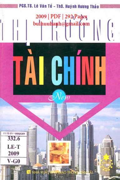 Thị Trường Tài Chính (NXB Giao Thông Vận Tải 2009) - Lê Văn Tề, 292 Trang