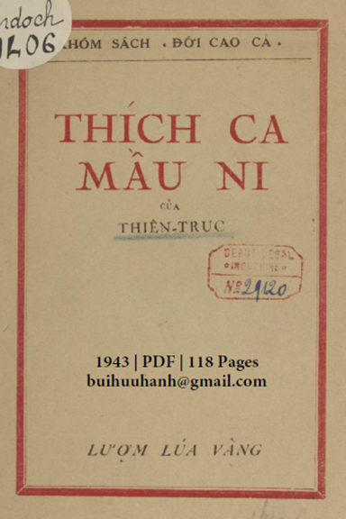 Thích Ca Mâu Ni (NXB Lượm Lúa Vàng 1943) - Thiên Trúc, 118 Trang