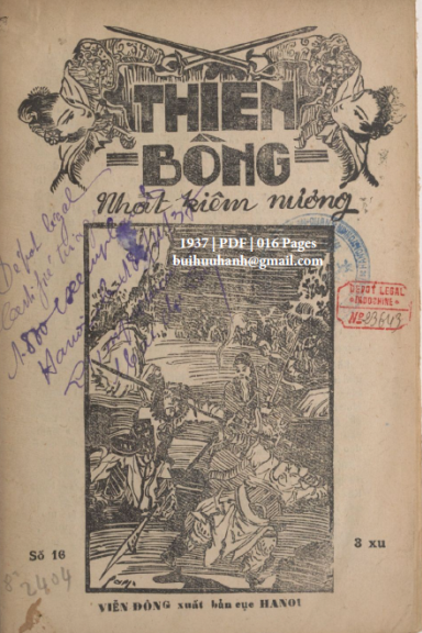Thiên Bồng Nhất Kiếm Nương Số 1-29 (NXB Viễn Đông 1937) - Vương Thọ Hoa, 464 Trang
