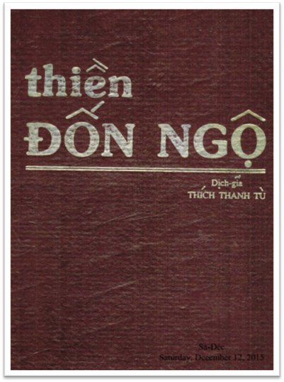 Thiền Đốn Ngộ (NXB Chơn Không 1974) - Thích Thanh Từ, 234 Trang