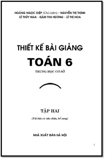 Thiết Kế Bài Giảng Toán 6 Tập 2 (NXB Hà Nội 2003) - Hoàng Ngọc Diệp, 504 Trang