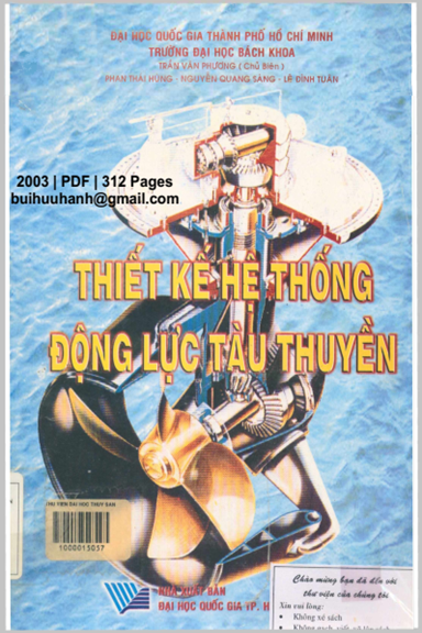 Thiết Kế Hệ Thống Động Lực Tàu Thuyền (NXB Đại Học Quốc Gia 2003) - Trần Văn Phương, 312 Trang