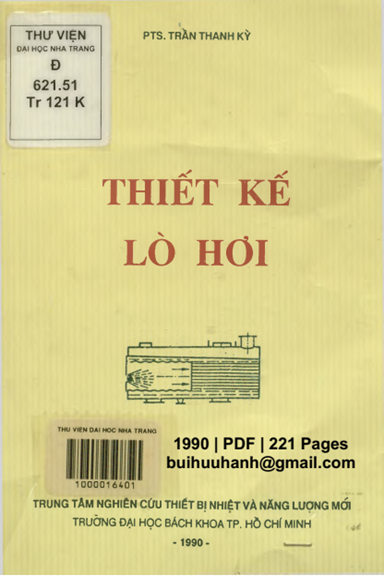 Thiết Kế Lò Hơi (NXB Đại Học Bách Khoa 1990) - Trần Thanh Kỳ, 221 Trang
