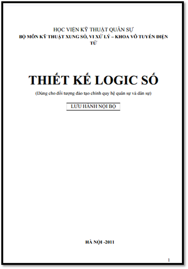 Thiết Kế Logic Số (NXB Hà Nội 2011) - Nhiều Tác Giả, 416 Trang