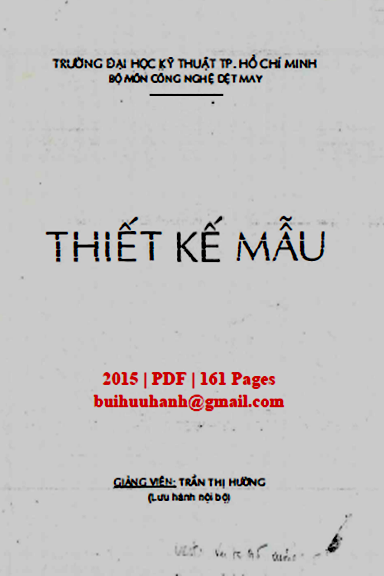 Thiết Kế Mẫu (NXB Đại Học Quốc Gia 2015) - Trần Thị Hường, 161 Trang
