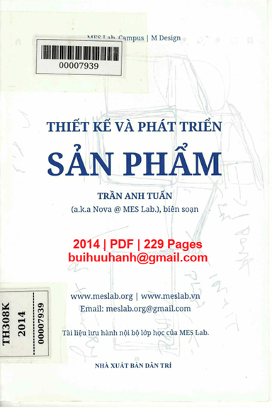 Thiết Kế Và Phát Triển Sản Phẩm Tập 2 (NXB Dân Trí 2014) - Trần Anh Tuấn, 229 Trang