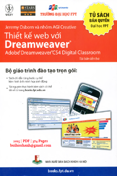 Thiết Kế Web Với Dreamweaver (NXB Bách Khoa 2015) - Jeremy Osborn, 374 Trang