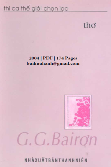 Thơ G. G. Bairơn (NXB Thanh Niên 2004) - Kiều Văn, 174 Trang