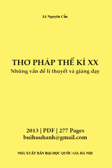 Thơ Pháp Thế Kỉ 20-Những Vấn Đề Lý Thuyết Và Giảng Dạy (NXB Đại Học Quốc Gia 2013) - Lê Nguyên Cẩn