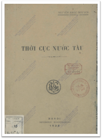 Thời Cục Nước Tàu (NXB Kim Đức Giang 1925) - Nguyễn Khắc Nguyên, 32 Trang