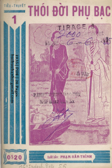 Thói Đời Phụ Bạc Cuốn 1 (NXB Bảo Tồn 1935) - Nguyễn Văn Kính, 20 Trang