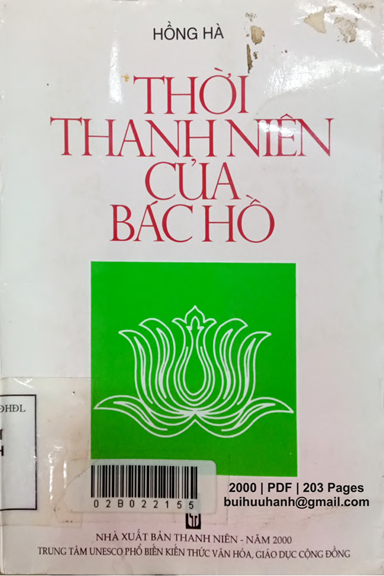 Thời Thanh Niên Của Bác Hồ (NXB Thanh Niên 2000) - Hồng Hà, 203 Trang