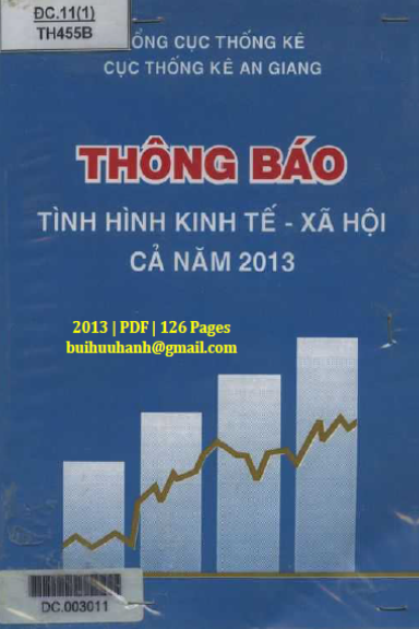 Thông Báo Tình Hình Kinh Tế-Xã Hội Cả Năm 2013 (NXB An Giang 2013) - Nhiều Tác Giả, 126 Trang