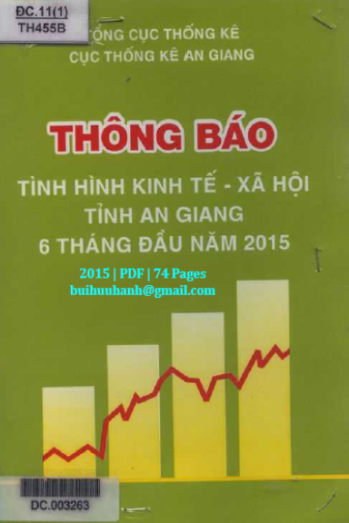 Thông Báo Tình Hình Kính Tế-Xã Hội Tỉnh An Giang 6 Tháng Đầu Năm 2015 - Nhiều  Tác Giả, 74 Trang