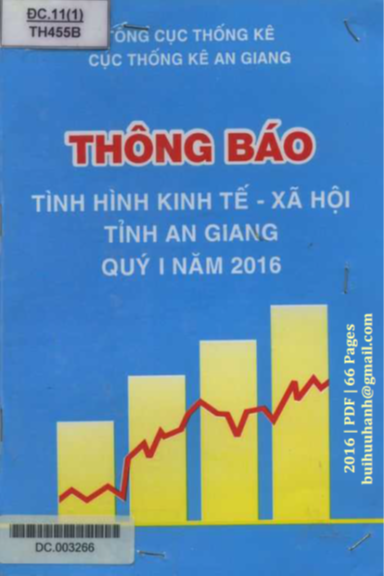 Thông Báo Tình Hình Kinh Tế-Xã Hội Tỉnh An Giang Quý I Năm 2016 (NXB An Giang 2016) - Nhiều Tác Giả