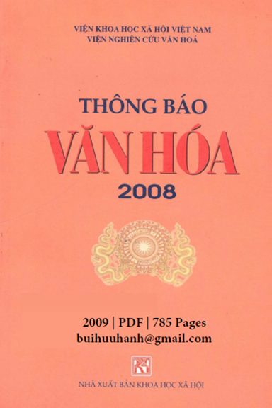 Thông Báo Văn Hóa 2008 (NXB Khoa Học Xã Hội 2009) - Nguyễn Xuân Kính, 785 Trang