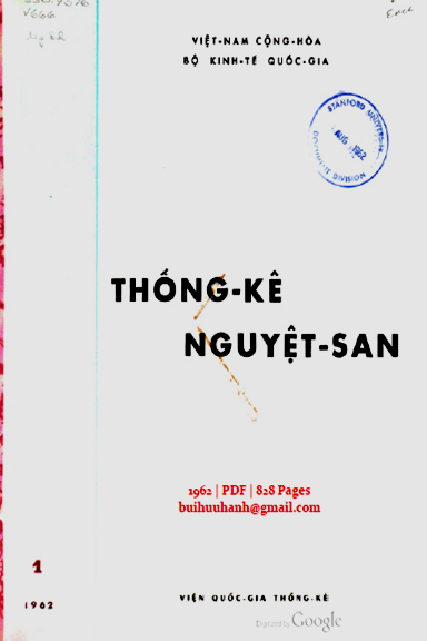 Thống Kê Nguyệt San Tháng 1-12 Năm 1962 (NXB Viện Thống Kê 1962) - Bộ Kinh Tế, 828 Trang