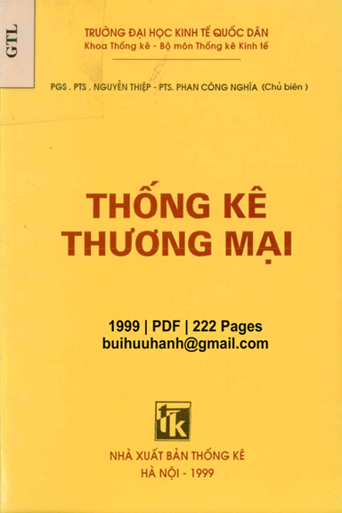 Thống Kê Thương Mại (NXB Thống Kê 1999) - Nguyễn Thiệp, 222 Trang