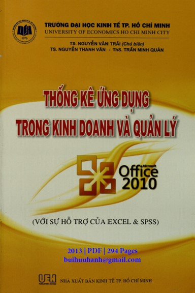 Thống Kế Ứng Dụng Trong Kinh Doanh Và Quản Lý (NXB Kinh Tế 2013) - Nguyễn Văn Trãi, 294 Trang