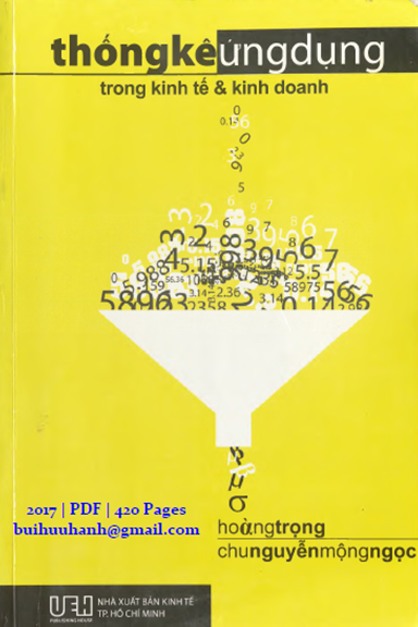 Thống Kê Ứng Dụng Trong Kinh Tế Và Kinh Doanh (NXB Kinh Tế 2017) - Hoàng Trọng, 420 Trang